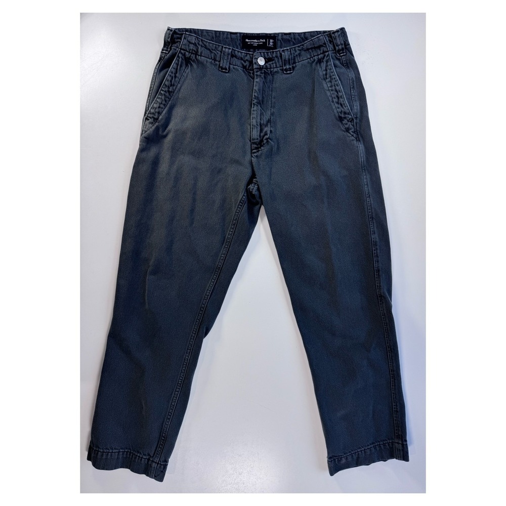 ABERCROMBIE & FITCH A&F‎ Lightweight Jean Loose Straight Leg Mens 30x30 Gray 90s